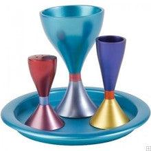 Yair Emanuel Anodized Aluminum Havdallah Set Multicolor