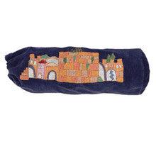 Emanuel Velvet Shofar Bag Jerusalem Navy