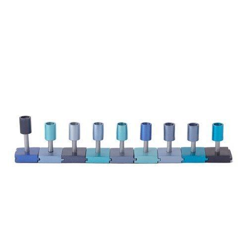 Emanuel Anodized Aluminum Circle DIY Menorah - Blue (EM-HW2)