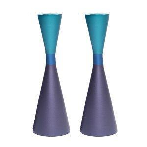 Emanuel Anodized Candlesticks w/ Ring (EM-CSC)