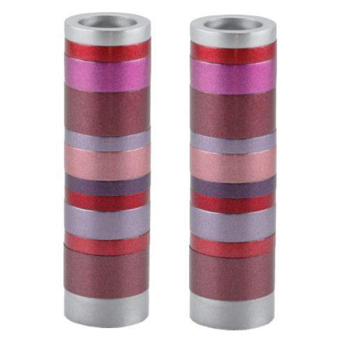 Emanuel Anodized Cylinder Candlesticks-Rings (EM-CK)