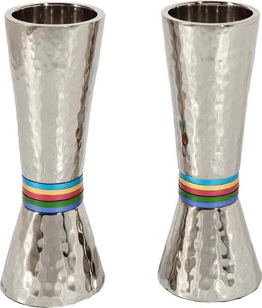 Emanuel Conical Shaped Hammered Candlesticks- Multicolor (EM-CSJ1)