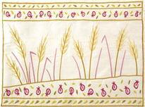 Emanuel Embroidered Tallit Bag Wheat (EM-TBC-10)