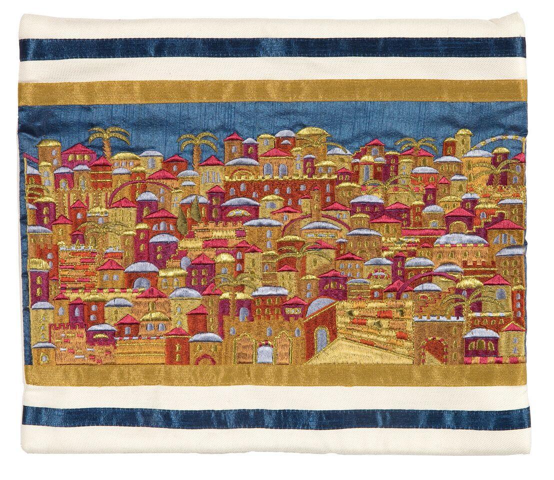 Emanuel Full Embroidered Jerusalem Tallit Bag-- Multicolor (EM-TBB4W)