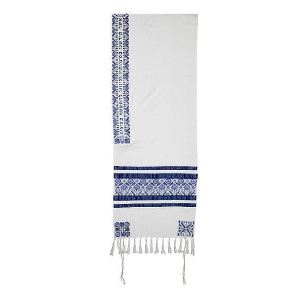 Emanuel Full Embroidered Tallit-Antique Blue (EM-TAH6B)