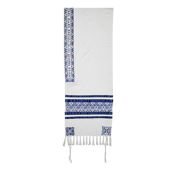 Emanuel Full Embroidered Tallit-Antique Blue (EM-TAH6B)