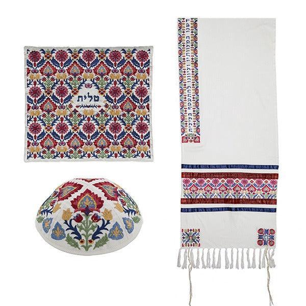 Emanuel Full Embroidered Tallit-Antique Multicolor (EM-TAH6M)