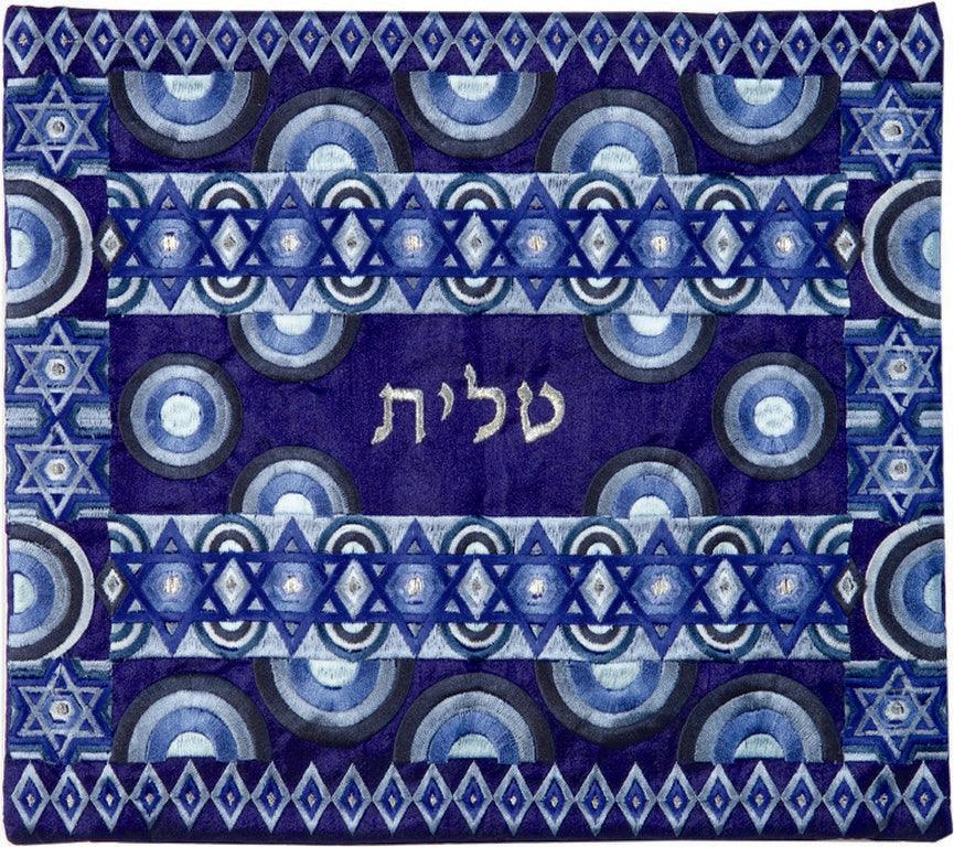 Emanuel Full Embroidered Tallit Bag Blue (EM-TBB-1B)