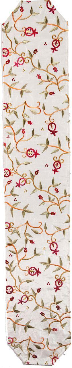 Emanuel Machine Embroidered Runner 60"- pomagranates (EM-RPL1)