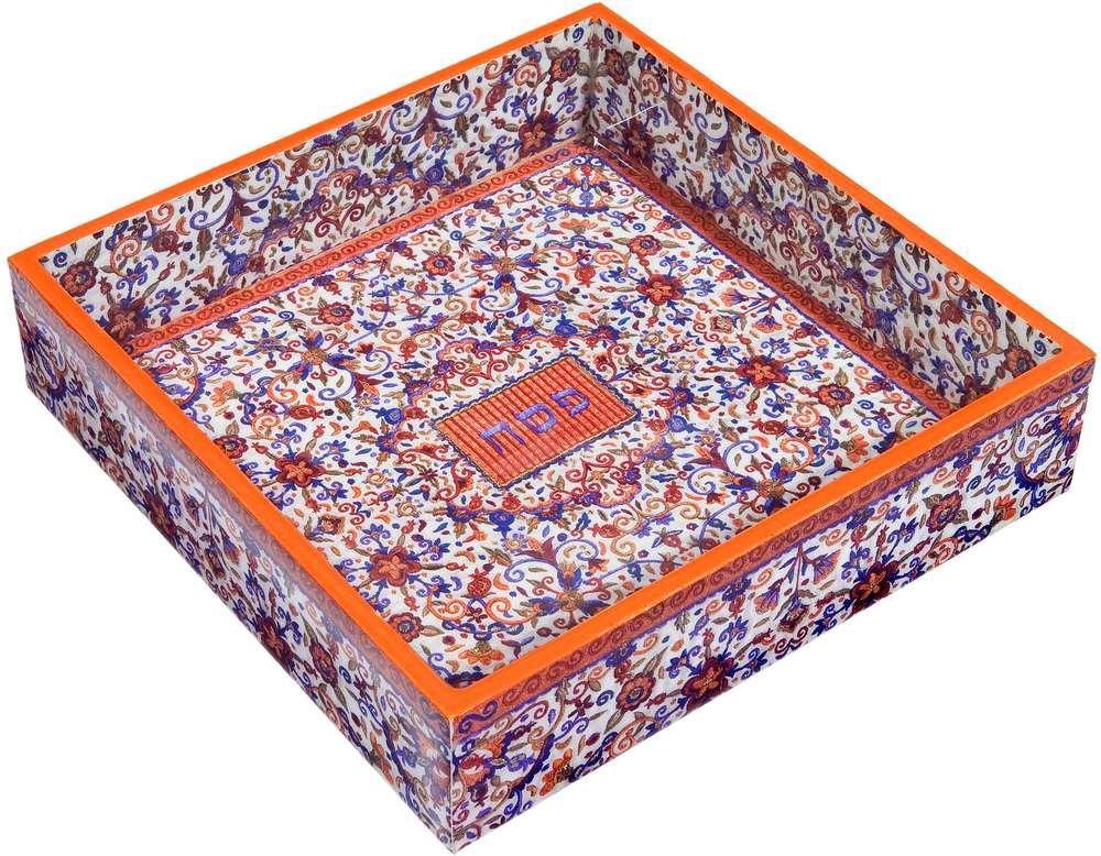 Emanuel Matzah Tray 8" x8"- Multicolor (EM-MAW3)