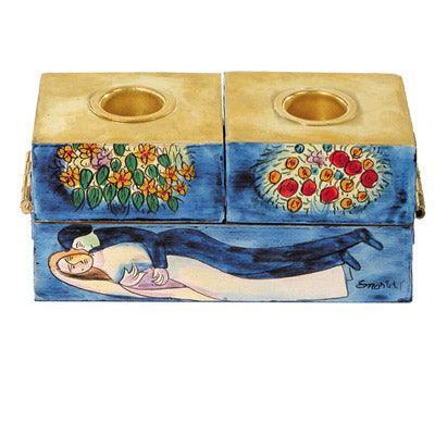 Emanuel Menorah & Shabbat Candlesticks Figures (EM-HCS-2)