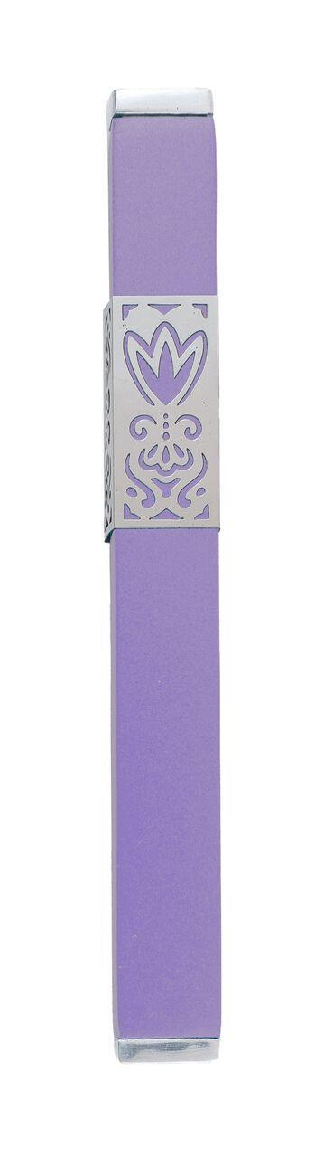 Emanuel Metal Mezuzah Case w/ Metal cutout-- 12cm (EM-MH)