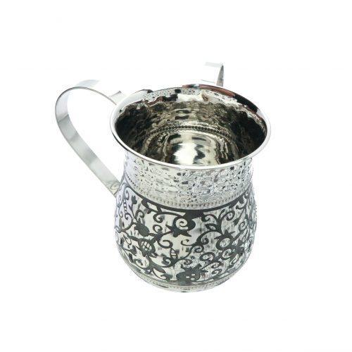 Emanuel Metal Washing Cup w/ Etching-Pomegranates (EM-NYY2)