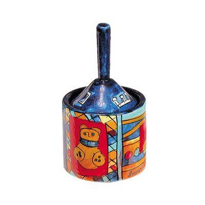 Emanuel Painted Dreidel Box (Nes Gadol Haya PO) (EM-DRB-6A)