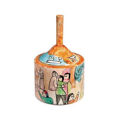 Emanuel Painted Dreidel Box (Nes Gadol Haya PO) (EM-DRB-7A)