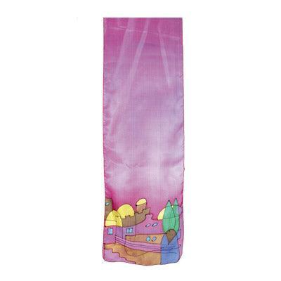 Emanuel Painted Jerusalem Silk Scarf Blue Small 63'x7' (EM-PS)