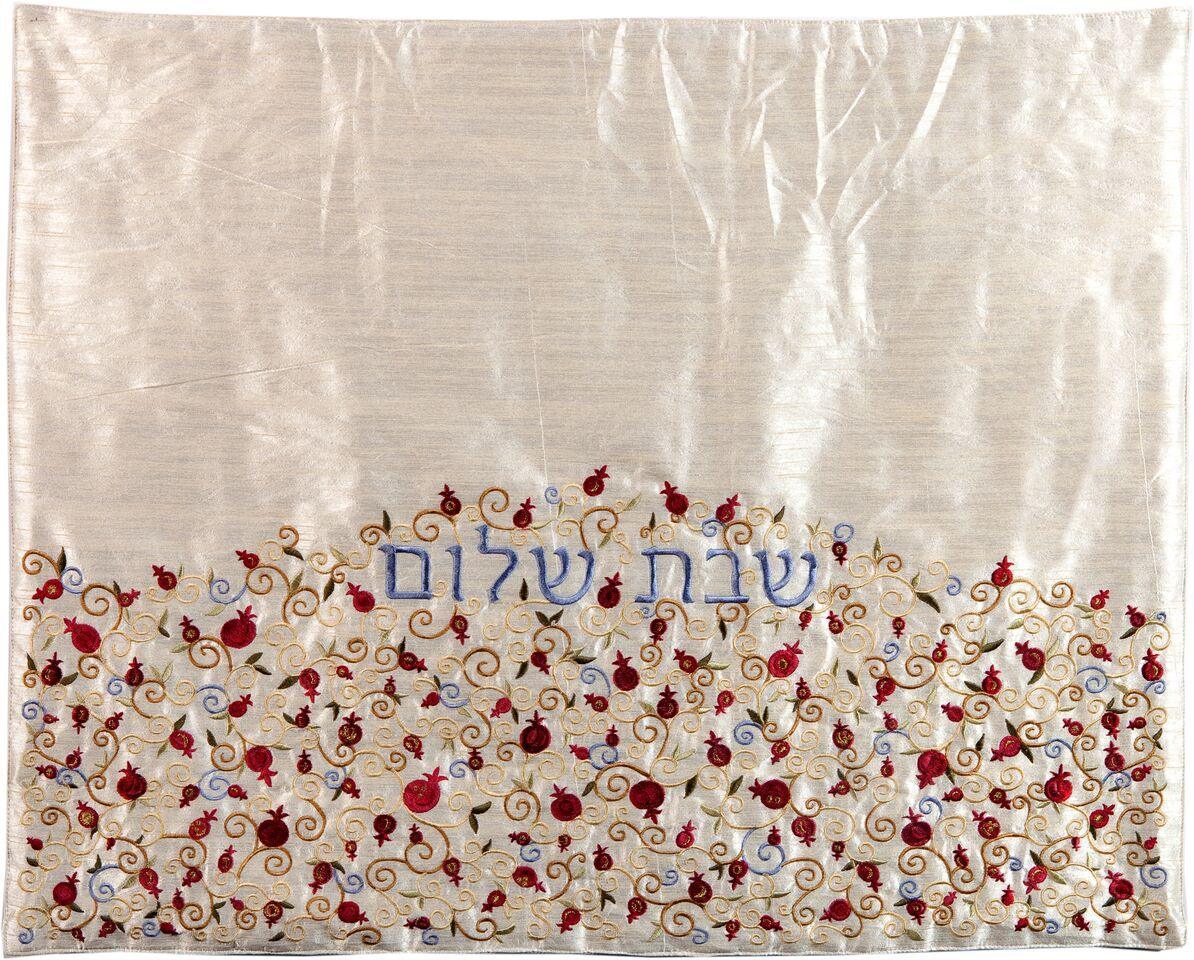 Emanuel Pomegranate Embroidered Plata Cover- Ivory (EM-PCD1)