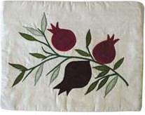Emanuel Raw Silk Tfillin Bag Pomegranate (EM-TF-13)