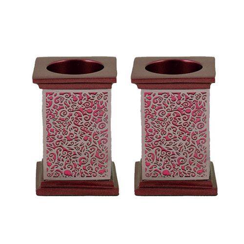 Emanuel Square Candlesticks w/ Full Metal Cutout (EM-CG)