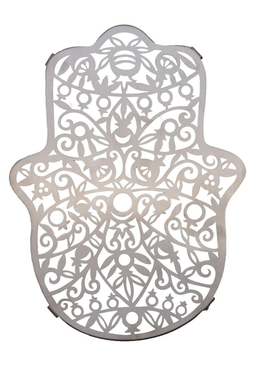 Emanuel Stainless Steel Laser Cut Trivet-- Hamsa (EM-MHA4)