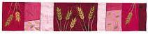 Emanuel Table Runner Wheat/Maroon 80' (EM-RWM80)