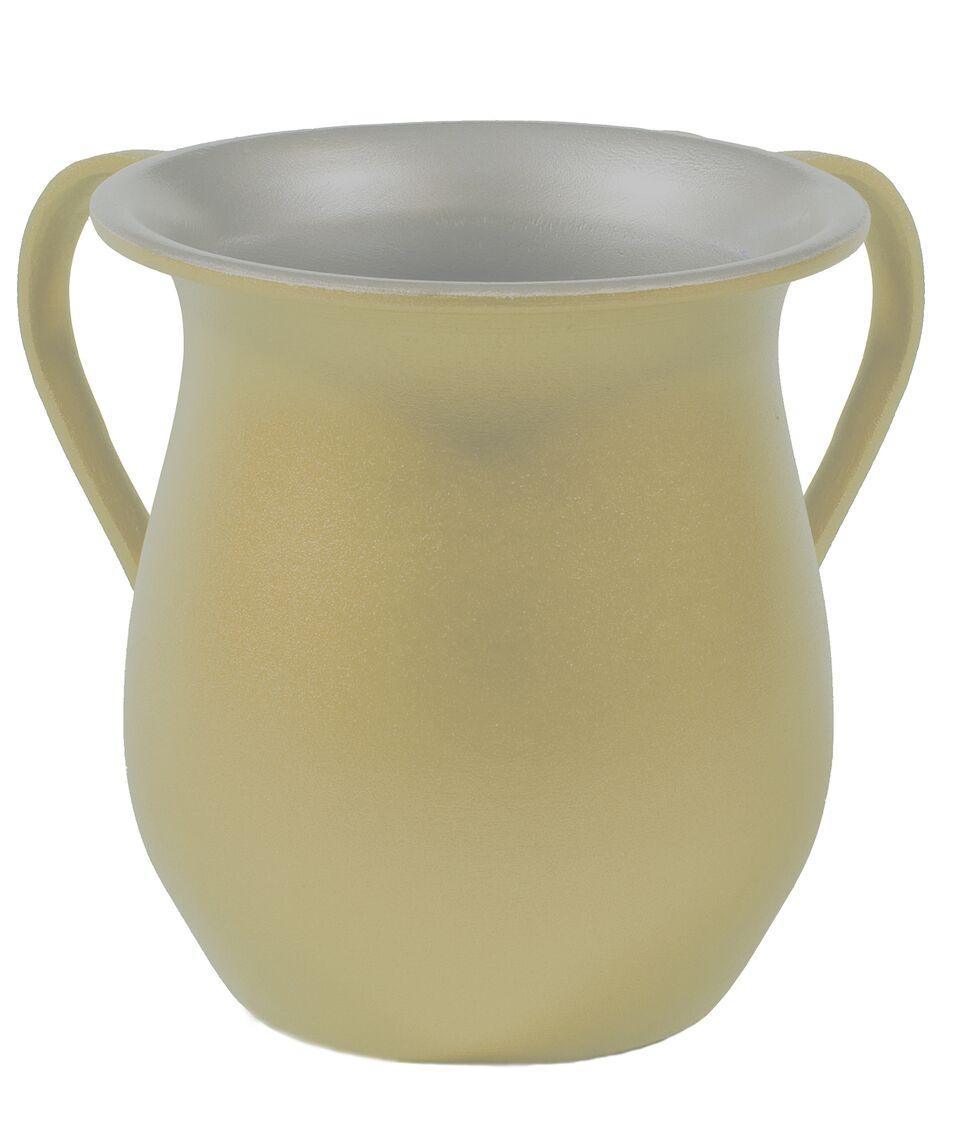 Emanuel Textured Steel Washing Cup- Ivory (EM-NYH2)