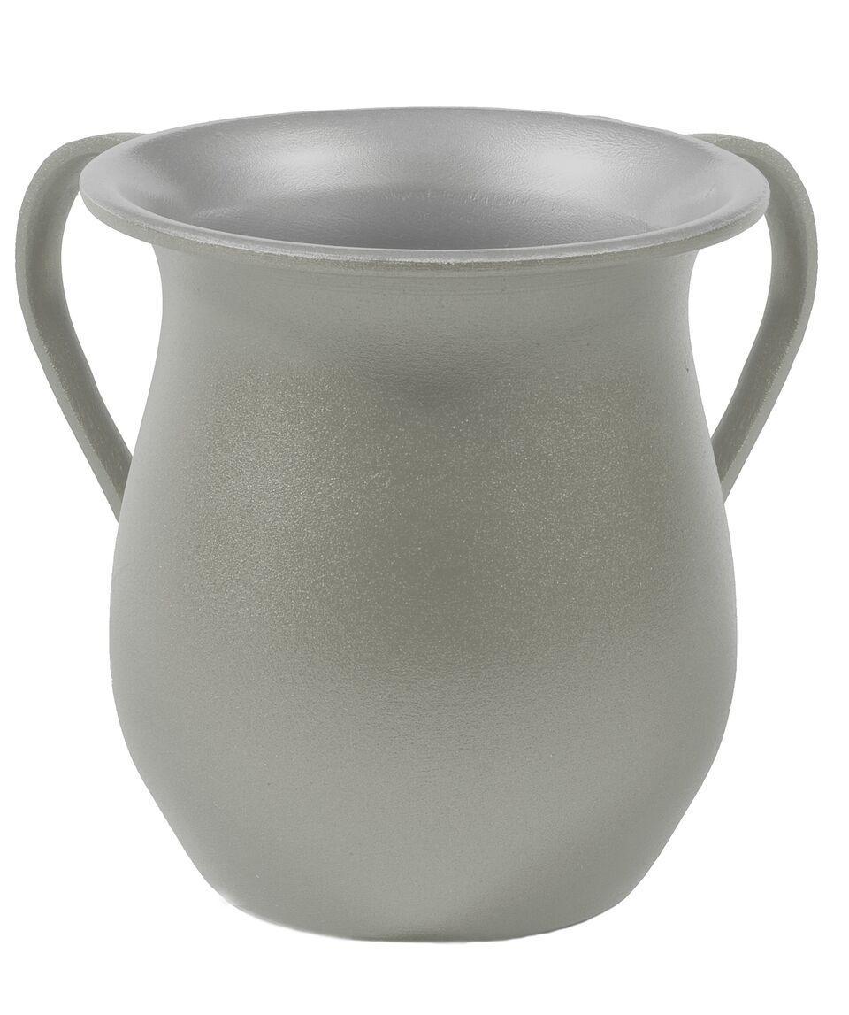 Emanuel Textured Steel Washing Cup- Silver (EM-NYH8)
