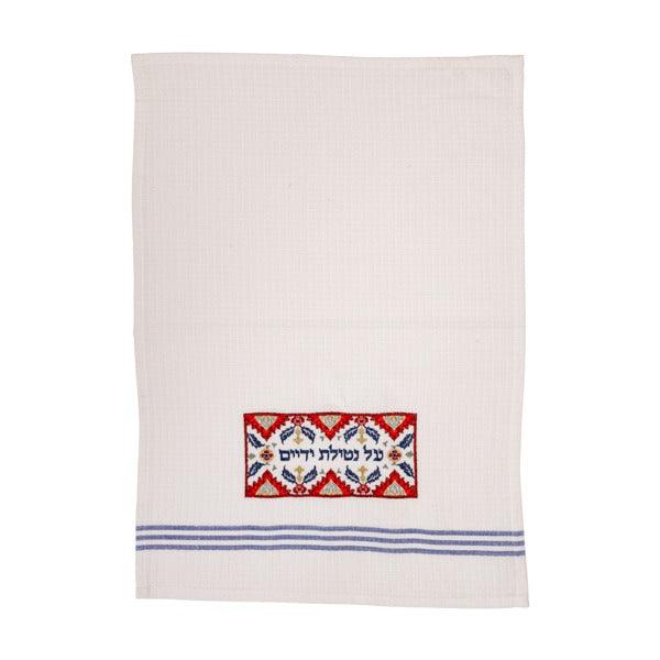 Embroidered Hand Towel w/ Blue Lines (Matches W/C EM-NYO) (EM-TMC)