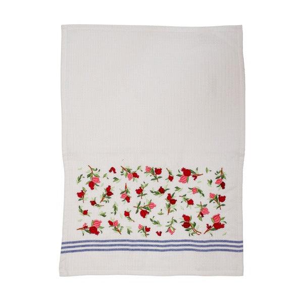 Embroidered Hand Towel w/ Blue Lines (Matches W/C EM-NYO) (EM-TMC)