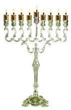 Silverplate Oil Menorah-16.5"