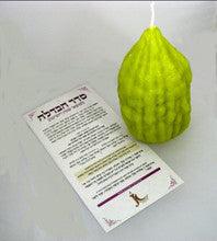 Havdallah Candle Etrog Shape 3"x6" Jewish Candle
