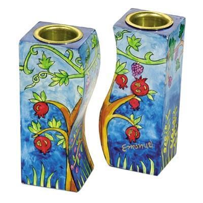 Fitted Shabbat Candlesticks EM-CS