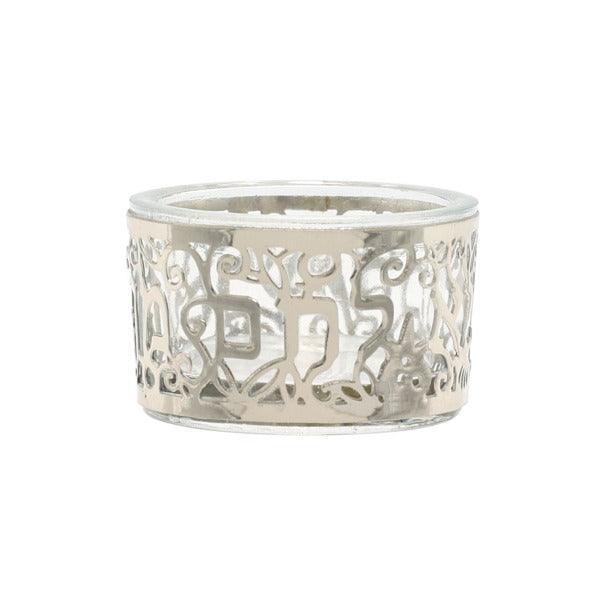 Glass Salt Dish-Metal Cutout (EM-SAJ)