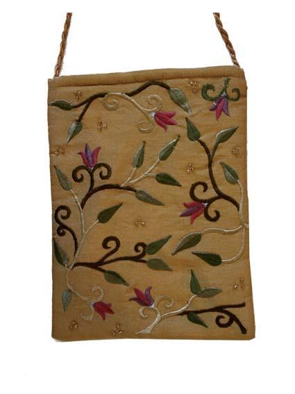 Gold Flowers Embroidered Bag (EM-PB3G)