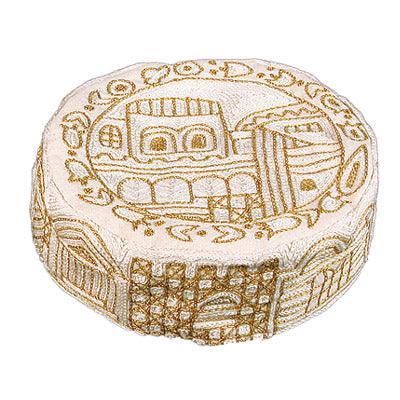 Gold Jerusalem Hand Embroidered Hat