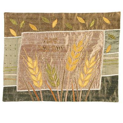 Gold Wheat  Raw Silk Applique'd Challa Cover ( CAS11)