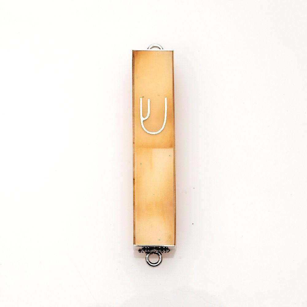 GOLDEN CONCH SHELL MINI STERLING SILVER MEZUZAH CASE