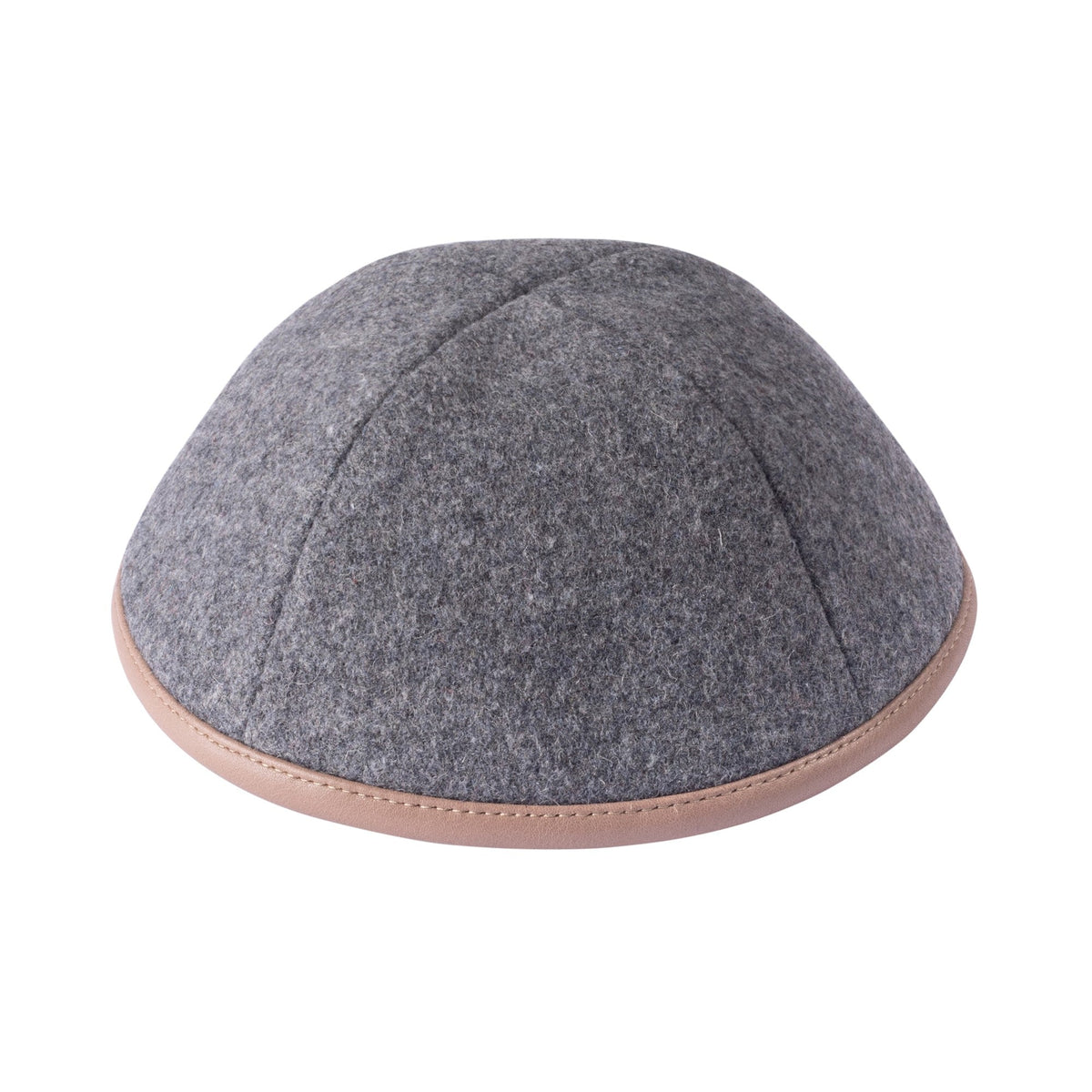 IKIPPAH WOOL W/ LEATHER RIM YARMULKE