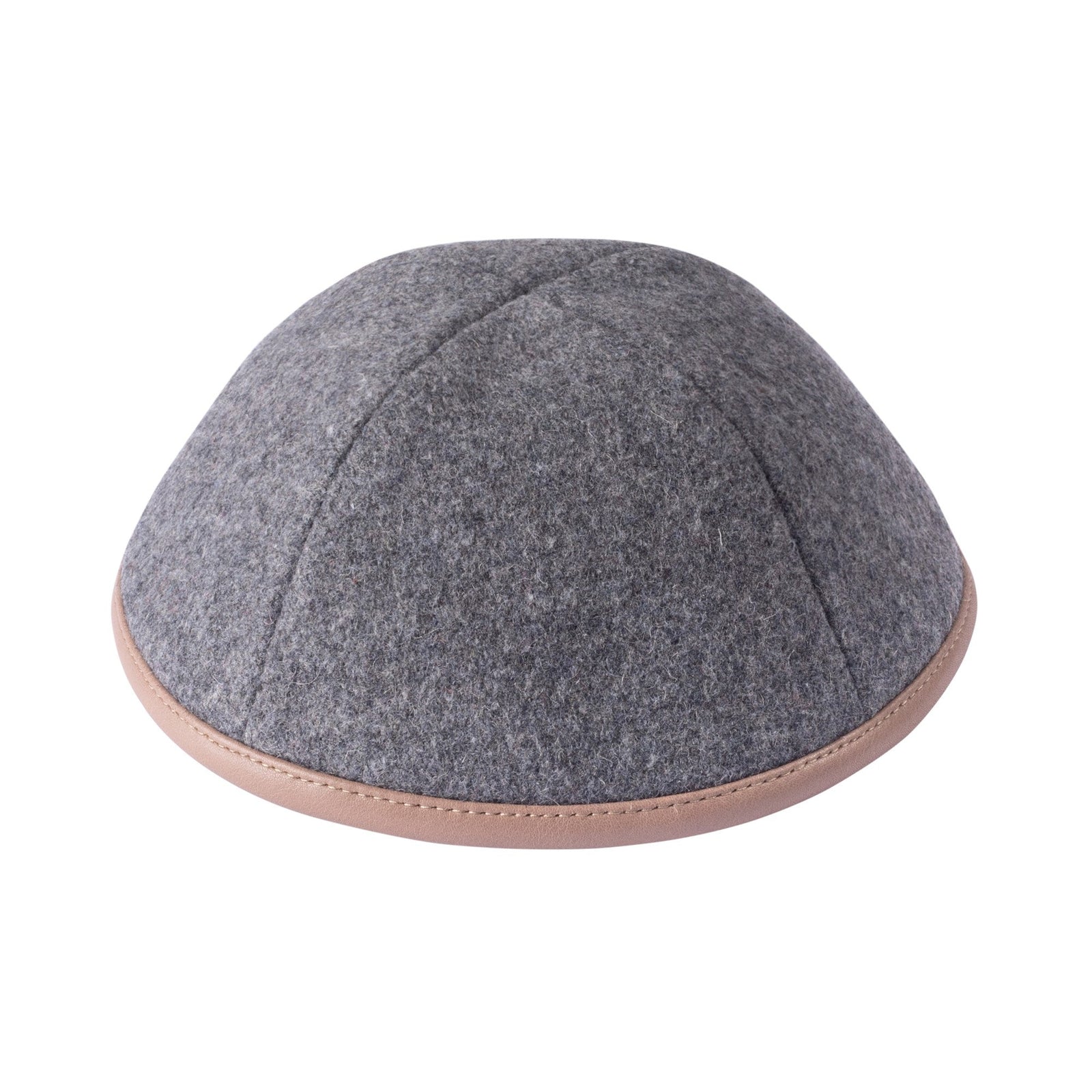 IKIPPAH WOOL W/ LEATHER RIM YARMULKE