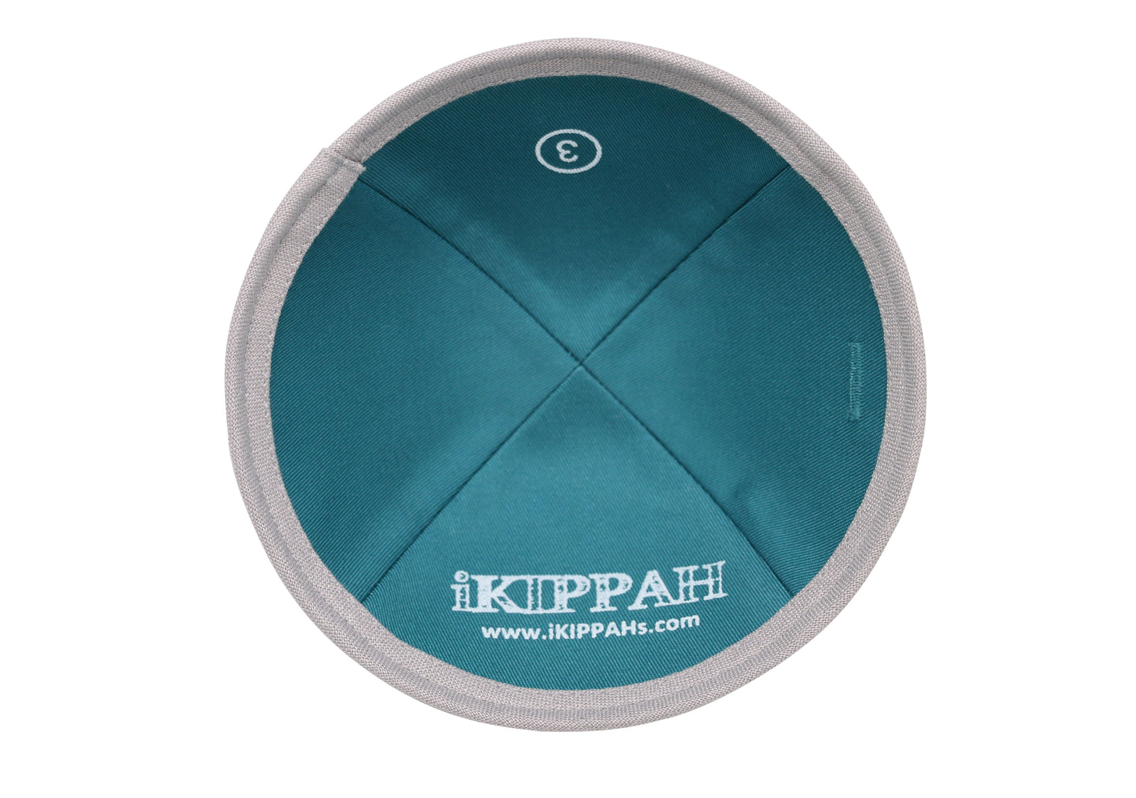 IKIPPAH GRAY LINEN W/ LIGHT GRAY RIM YARMULKE