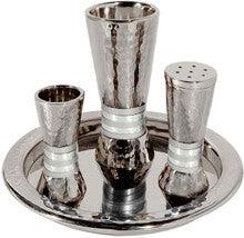 Emanuel Hammered Havdallah Set Conical Shape- Silver Rings