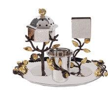 Emanuel Hammered Havdalah Set- Pomegranate Branches