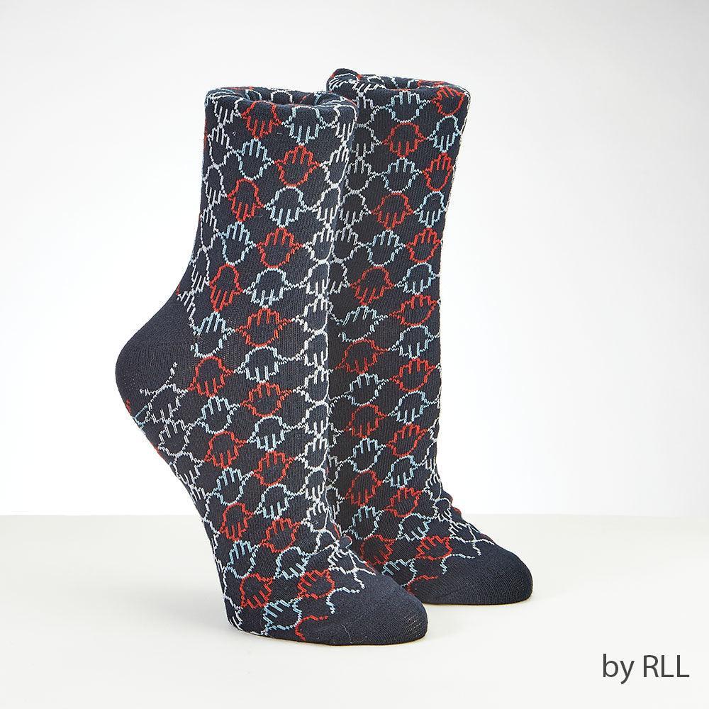 HAMSA SOCKS, COTTON BLEND, ADULT CREW, CARDED
