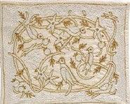 Hand Embroidered Afikoman Bag Gold (EM-AFE7)