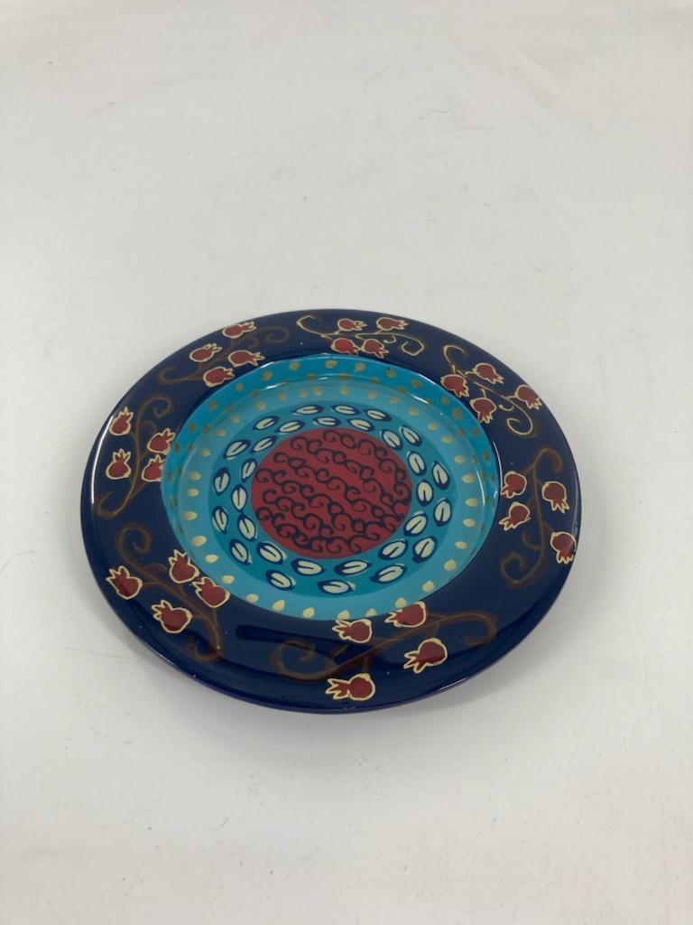 Hand Painted Kiddush Cup Pomegranate Design-Multicolor (EM-CAJ1)