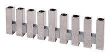 Emanuel Standing Squares Menorah--Silver