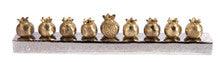 Emanuel Strip Chanukah Menorah Pomegranates-- Gold