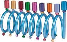 Emanuel Spiral Chanukah Menorah- Anodized Aluminum- Multicolor