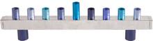 Emanuel Anodized & Hammered Strip Menorah-- Blues
