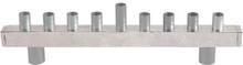 Emanuel Anodized & Hammered Strip Menorah-- Silver